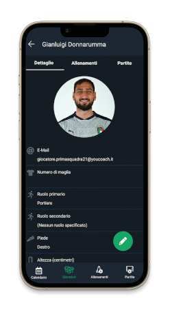 Crea giocatore Donnarumma YouCoachApp